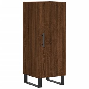 vidaXL Skjenk brun eik 34,5x34x90 cm konstruert tre