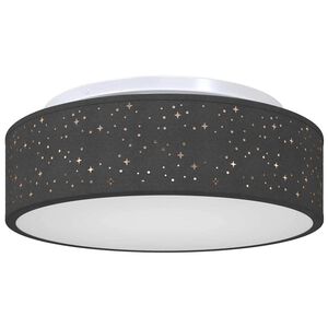 vidaXL Taklampe med s&oslash;kelys Svart 38 x 38 x 13,5 cm stoff