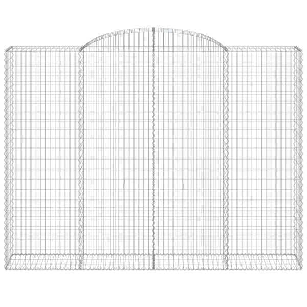 vidaXL Gabionkurver buede 7 stk 300x50x220/240 cm galvanisert jern