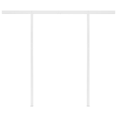 vidaXL Manuell uttrekkbar markise med stolper 3x2,5 m gul og hvit