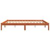 vidaXL Sengeramme uten madrass voksbrun 180x200 cm heltre furu