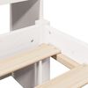 vidaXL Seng med bokhylle uten madrass hvit 160x200 cm heltre furu