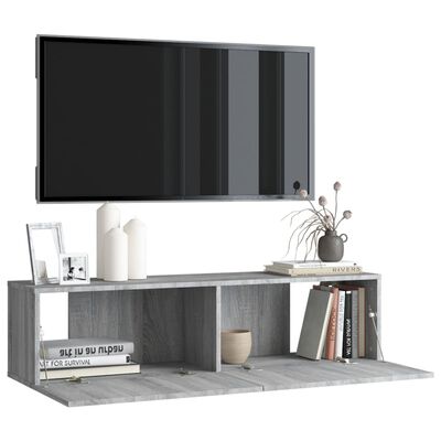 vidaXL TV-benk grå sonoma 120x30x30 cm konstruert tre