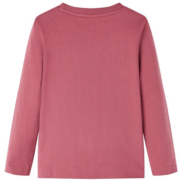 T-skjorte for barn med lange ermer m&oslash;rker&oslash;d 128