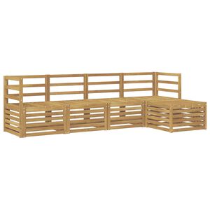 vidaXL Utend&oslash;rs sofa-sett 5 pcs Hvit Solid akasietre