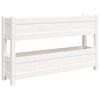 vidaXL Plantekasse hvit 112x25x66 cm heltre furu