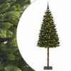 vidaXL Kunstig juletre med kuler 180 cm 300 LED-lys Varmhvit