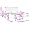 vidaXL Sengestamme med hodegjerde Hvit 160 x 200 cm Konstruert tre