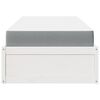 vidaXL Seng med madrass hvit 90x200 cm heltre furu
