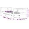 vidaXL Barnesengeramme med skuffer hvit 90x200 cm heltre furu