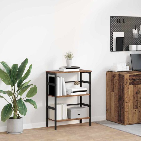 vidaXL Bokhylle Gamle tre 60 x 29,5 x 81 cm Konstruert tre