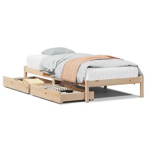 vidaXL Sengeramme uten madrass 90x190 cm heltre furu
