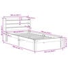 vidaXL Sengeramme med hodegavl 90x190 cm heltre furu