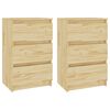 vidaXL Nattbord 2 stk 40x29,5x64 cm heltre furu
