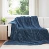 vidaXL Kastepledd 6 pcs Marinebl&aring; 270 x 240 cm Fleece