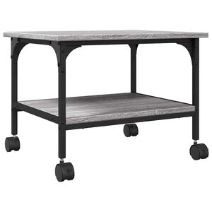 vidaXL Skriverbord 2 hyller gr&aring; sonoma 50x40x38 cm konstruert tre