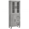 vidaXL Highboard gr&aring; sonoma 69,5x34x180 cm konstruert tre