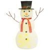 vidaXL Dekorativ sn&oslash;mannfigur med LED luksusstoff 90cm