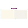 vidaXL Uttrekkbar sidemarkise 180x500 cm kremhvit