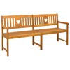 vidaXL Utend&oslash;rs benk Naturlig 180 x 55,5 x 90 cm Solid akasietre