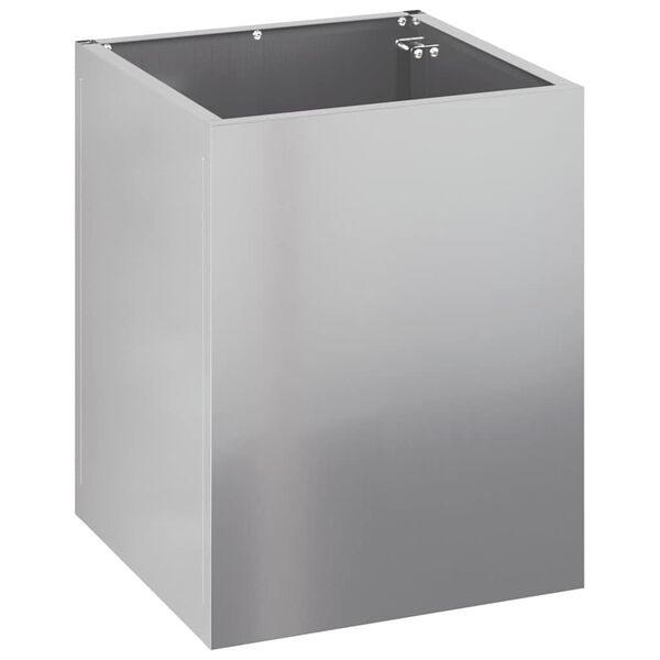 vidaXL Hageblomsterpotte sølv Galvanisert stål