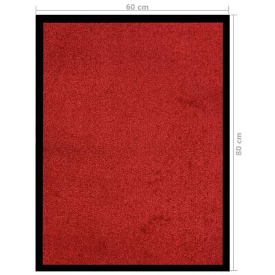 vidaXL Dørmatte rød 60x80 cm