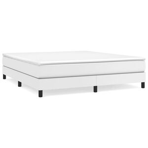 vidaXL Boxspring-sengeramme hvit 180x200 cm Super King kunstskinn