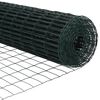 vidaXL Gjerde med stolpe grønn 1,2 x 25 m Stål og PVC