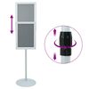 vidaXL Pedestal plakatstativ s&oslash;lv 33 x 33 x 126 cm PVC og st&aring;l