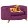 vidaXL Hundesofa burgunder 69x69x36 cm plysj