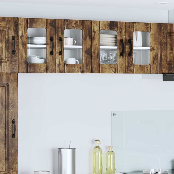 vidaXL Kjøkkenskap 2 pcs Røkt eik 60 x 31 x 40 cm Konstruert tre