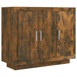 vidaXL Skjenk r&oslash;kt eik 92x35x75 cm konstruert tre