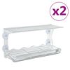 vidaXL Fuglematere for vindu 2 stk akryl 30x12x15 cm