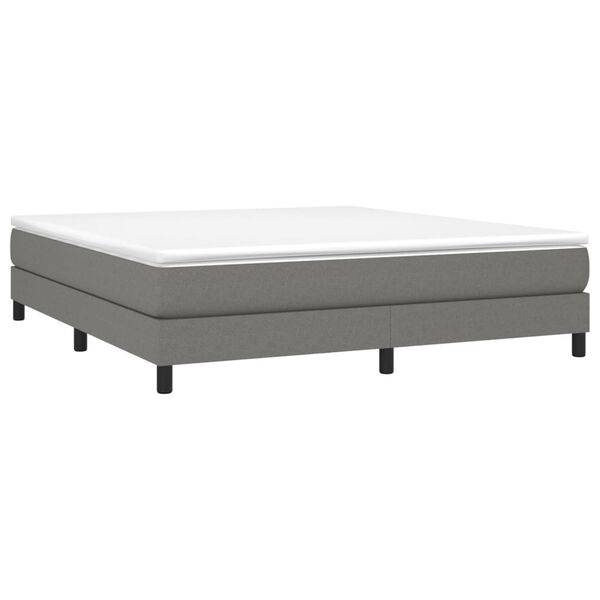 vidaXL Boxspring-sengeramme mørkegrå 180x200 cm Super King stoff