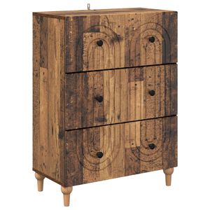 vidaXL Skuffeskap Gammelt tre 66 x 34,5 x 90 cm Konstruert tre