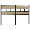 vidaXL Utskiftbar sengegavl sonoma eik 135 cm jern og konstruert tre