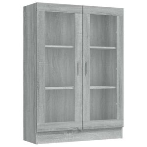 vidaXL Vitrineskap gr&aring; sonoma 82,5x30,5x115 cm konstruert tre