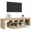 vidaXL TV-benk med LED-lys sonoma eik 140x36,5x40 cm