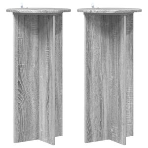 vidaXL Planteholder 2 pcs Gr&aring; sonoma 40 x 40 x 80 cm Konstruert tre