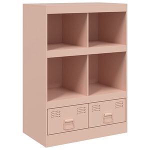 vidaXL Highboard rosa 67x39x95 cm st&aring;l