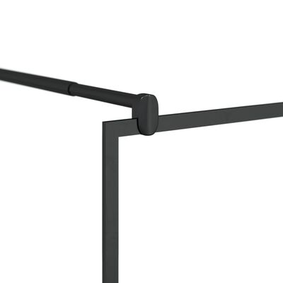 vidaXL Dusjvegg med klart ESG-glass 80x195 cm svart