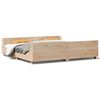 vidaXL Sengeramme med madrass 200x200 cm heltre furu