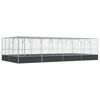 vidaXL Voliere med forlengelse s&oslash;lv 832x414x212 cm st&aring;l