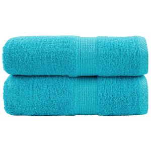 vidaXL Premium vaskeh&aring;ndkl&aelig;r SOLUND 2 stk turkis 30x30 cm 600 gsm