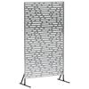 vidaXL Personvernsvegg 100 x 50 x 180 cm Galvanisert st&aring;l S&oslash;lv