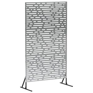 vidaXL Personvernsvegg 100 x 50 x 180 cm Galvanisert st&aring;l S&oslash;lv