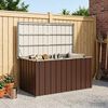 vidaXL Oppbevaringsboks for hagen brun 129x67x65 cm