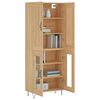 vidaXL Highboard sonoma eik 69,5x34x180 cm konstruert tre