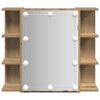 vidaXL Speilskap med LED artisan eik 70x16,5x60 cm