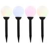 vidaXL Utendørs sollampe 4 stk LED kuleformet 15 cm RGB